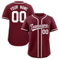 Custom Maroon Classic Style Authentic Baseball Jersey