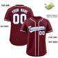 Custom Maroon Classic Style Authentic Baseball Jersey Limited