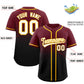 Custom Maroon Black Gradient Fashion Authentic Baseball Jersey Limited