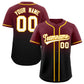 Custom Maroon Black Gradient Fashion Authentic Baseball Jersey