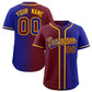 Custom Maroon Royal Two Tone Gradient Fashion Authentic Baseball Jersey