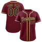 Custom Maroon Classic Style Authentic Baseball Jersey