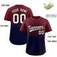 Custom Maroon Navy Gradient Fashion Authentic Baseball Jersey Limited