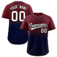 Custom Maroon Navy Gradient Fashion Authentic Baseball Jersey