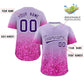 Custom Light Purple Purple Sparkle-Effect Pattern Gradient Fashion Authentic Baseball Jersey Limited