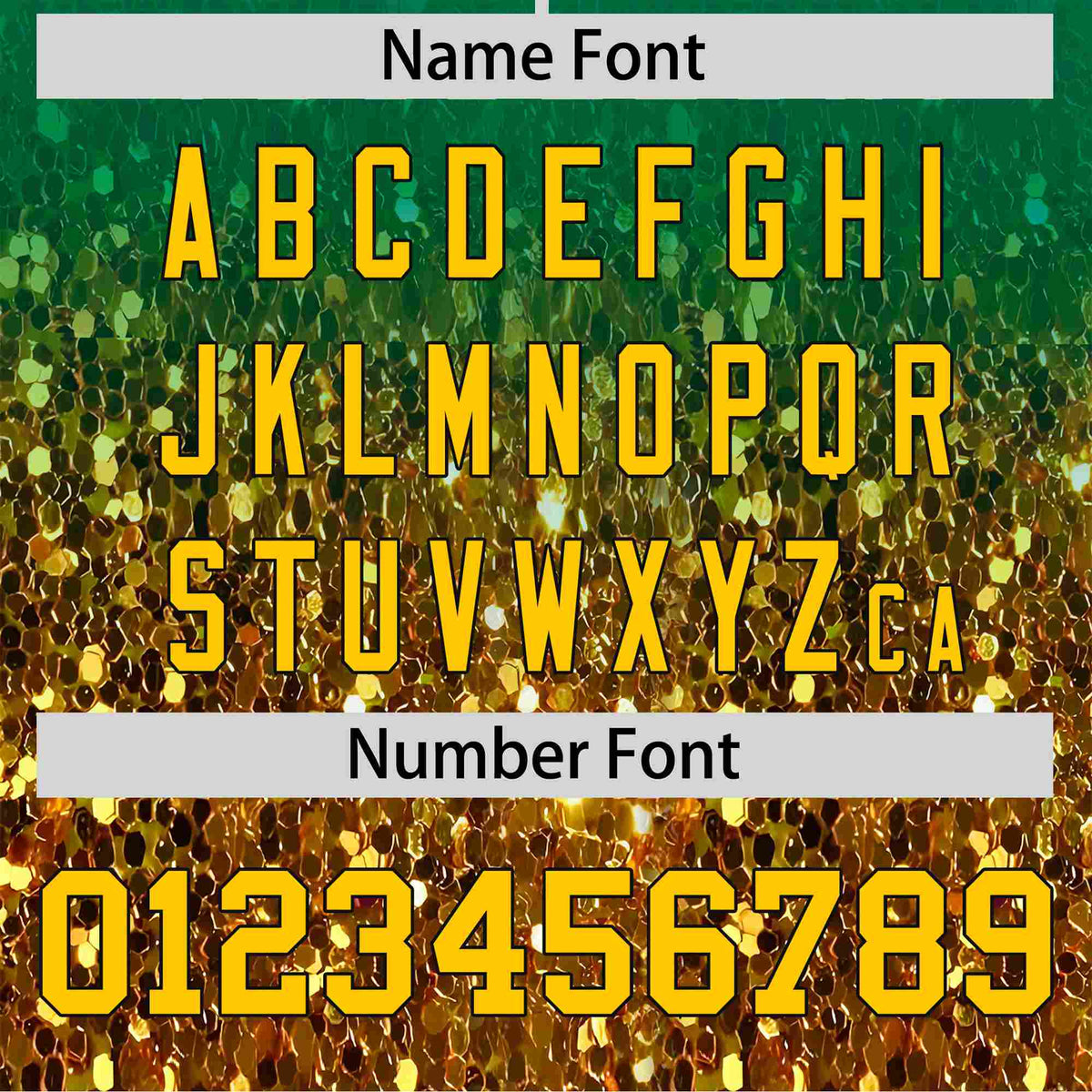 Custom Kelly Green Gold Sparkle-Effect Pattern Gradient Fashion Authentic Baseball Jersey Limited