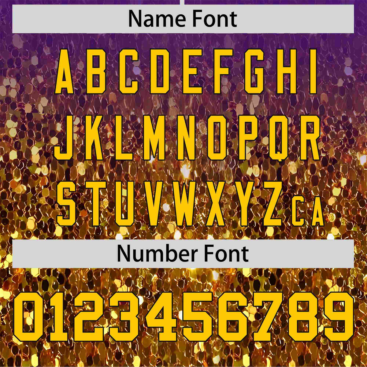 Custom Purple Gold Sparkle-Effect Pattern Gradient Fashion Authentic Baseball Jersey Limited