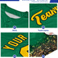 Custom Kelly Green Gold Sparkle-Effect Pattern Gradient Fashion Authentic Baseball Jersey Limited