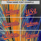 Custom Orange Royal Fluid Feather Graffiti Pattern Authentic Baseball Jersey Limited