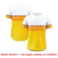 Custom Gold White National Beer Day Personalized Beer Pattern Baseball Jersey Limited