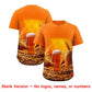 Custom Orange National Beer Day Personalized Beer Pattern Baseball Jersey Limited