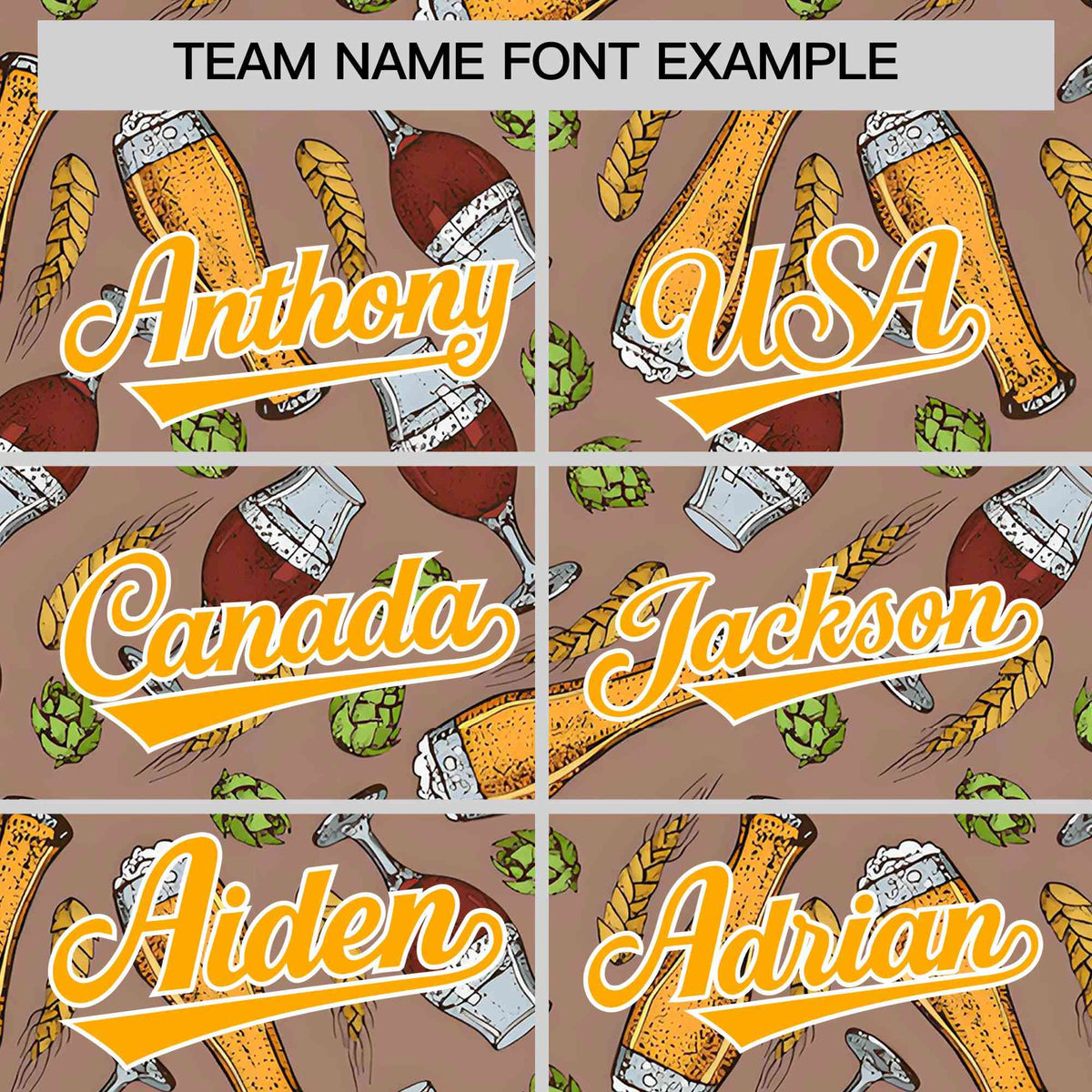 Custom Old Gold National Beer Day Personalized Beer Pattern Baseball Jersey Limited