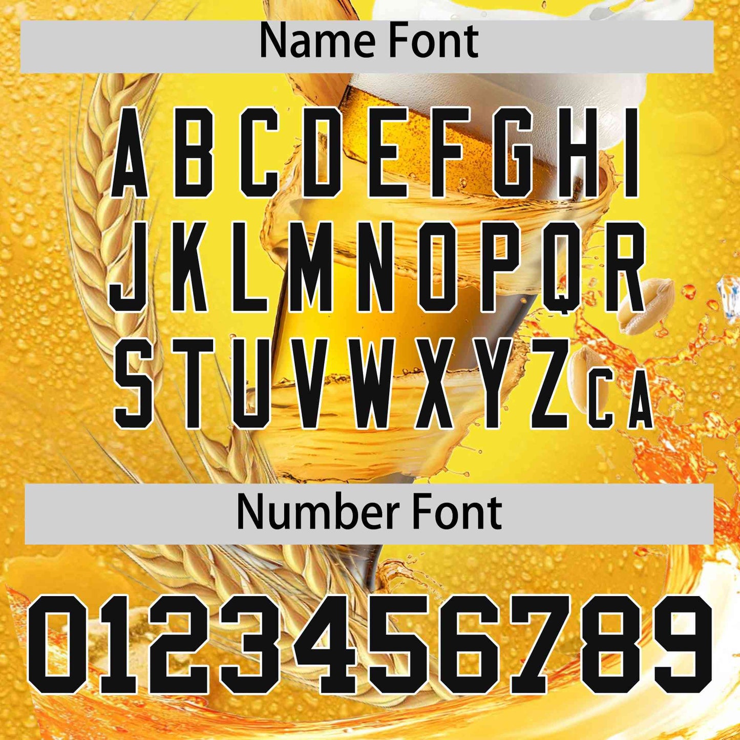 Custom Gold Black National Beer Day Personalized Beer Pattern Baseball Jersey Limited