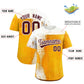 Custom Orange White National Beer Day Personalized Beer Pattern Baseball Jersey Limited