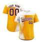 Custom Orange White National Beer Day Personalized Beer Pattern Baseball Jersey