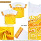 Custom Light Blue Gold National Beer Day Personalized Beer Pattern Baseball Jersey Limited
