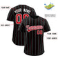 Custom Black Red and White Bi-Color Stripes Fashion Authentic Baseball Jersey Limited