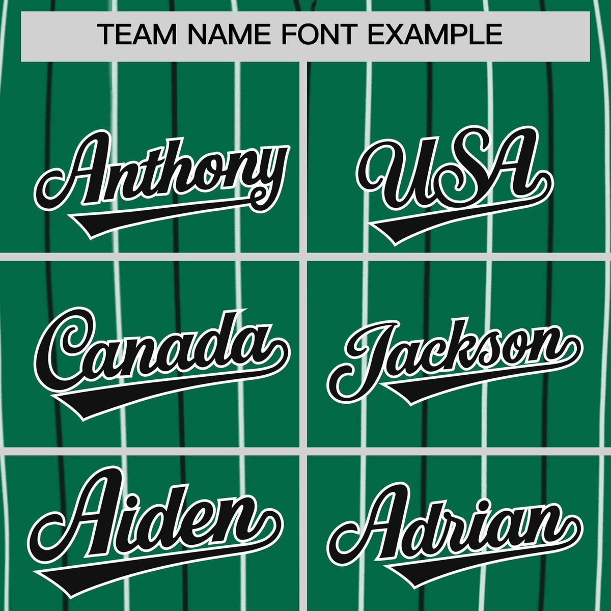 Custom Kelly Green Black and White Bi-Color Stripes Fashion Authentic Baseball Jersey Limited