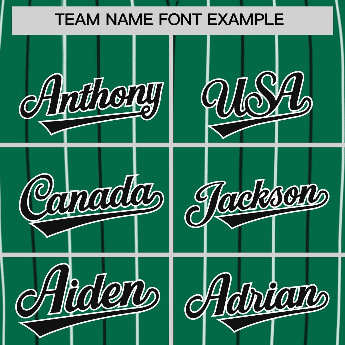 Custom Kelly Green Black and White Bi-Color Stripes Fashion Authentic Baseball Jersey Limited