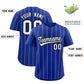 Custom Royal Black and White Bi-Color Stripes Fashion Authentic Baseball Jersey Limited