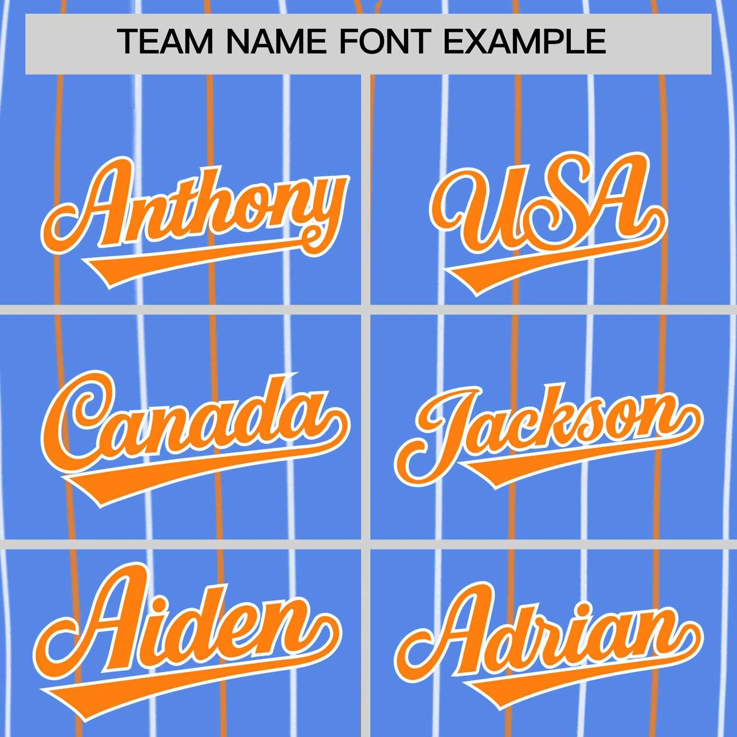 Custom Powder Blue Orange and White Bi-Color Stripes Fashion Authentic Baseball Jersey Limited