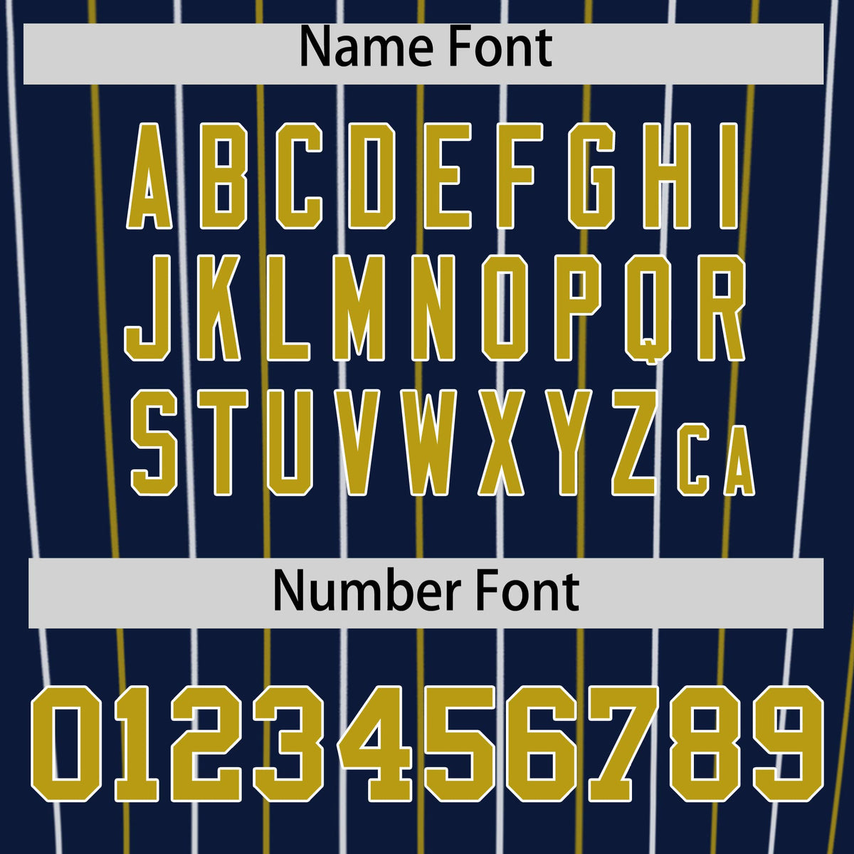 Custom Navy Old Gold and White Bi-Color Stripes Fashion Authentic Baseball Jersey Limited