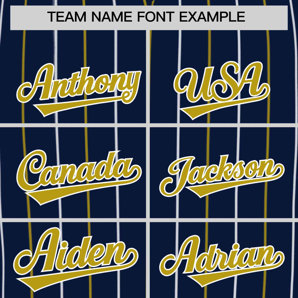 Custom Navy Old Gold and White Bi-Color Stripes Fashion Authentic Baseball Jersey Limited