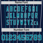 Custom Navy Teal and White Bi-Color Stripes Fashion Authentic Baseball Jersey Limited