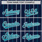 Custom Navy Teal and White Bi-Color Stripes Fashion Authentic Baseball Jersey Limited