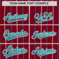 Custom Crimson Aqua and White Bi-Color Stripes Fashion Authentic Baseball Jersey Limited