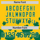 Custom Gold Kelly Green St.Patrick's Day Personalized Four Leaf Clover Pattern Baseball Jersey Limited