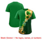 Custom Kelly Green Green St.Patrick's Day Personalized Four Leaf Clover Pattern Baseball Jersey Limited