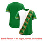 Custom White Kelly Green St.Patrick's Day Personalized Four Leaf Clover Pattern Baseball Jersey Limited