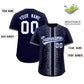Custom Navy White Personalized Phonetic Rhythm Authentic Baseball Jersey Limited