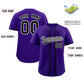 Custom Purple Black Personalized Phonetic Rhythm Authentic Baseball Jersey Limited