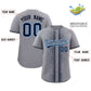 Custom Dark Gray Navy Personalized Phonetic Rhythm Authentic Baseball Jersey Limited