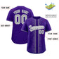 Custom Purple Gray Personalized Phonetic Rhythm Authentic Baseball Jersey Limited