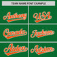 Custom Kelly Green Orange Personalized Phonetic Rhythm Authentic Baseball Jersey Limited