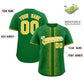 Custom Kelly Green Gold Personalized Phonetic Rhythm Authentic Baseball Jersey Limited