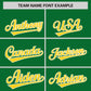 Custom Kelly Green Gold Personalized Phonetic Rhythm Authentic Baseball Jersey Limited