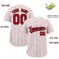 Custom White Black Tricolor Stripe Fashion Authentic Baseball Jersey Limited