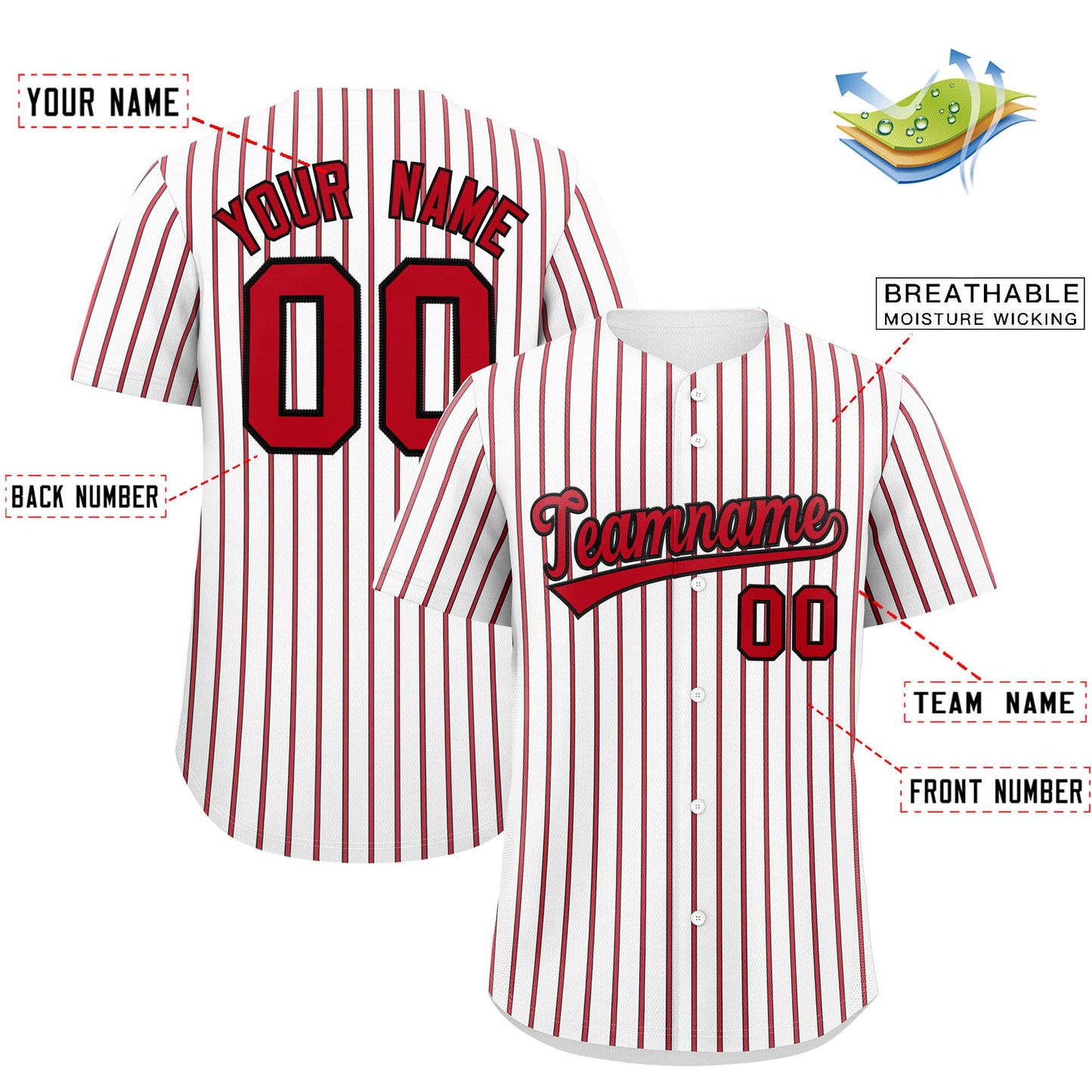 Custom White Black Tricolor Stripe Fashion Authentic Baseball Jersey Limited