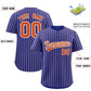 Custom Royal White Tricolor Stripe Fashion Authentic Baseball Jersey Limited