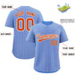 Custom Powder Blue White Tricolor Stripe Fashion Authentic Baseball Jersey Limited
