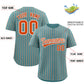 Custom Aqua White Tricolor Stripe Fashion Authentic Baseball Jersey Limited