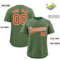 Custom Kelly Green White Tricolor Stripe Fashion Authentic Baseball Jersey Limited