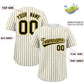 Custom White Black Tricolor Stripe Fashion Authentic Baseball Jersey Limited