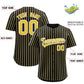 Custom Black White Tricolor Stripe Fashion Authentic Baseball Jersey Limited