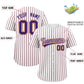 Custom White Orange Tricolor Stripe Fashion Authentic Baseball Jersey Limited