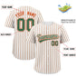 Custom White Kelly Green Tricolor Stripe Fashion Authentic Baseball Jersey Limited